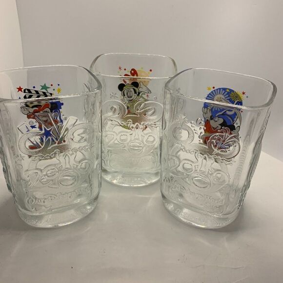 2000 McDonald Disney Mickey Mouse 3 Set Glasses - Picture 5 of 14